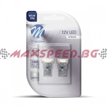 M-TECH LED Крушка W5W T10 12v