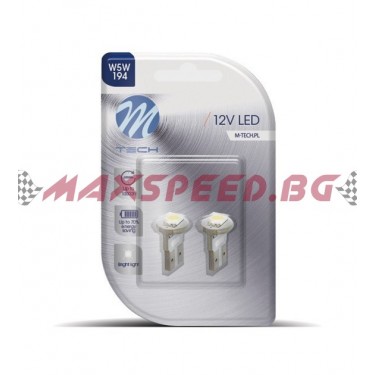 M-TECH Лед Крушки W5W 12V