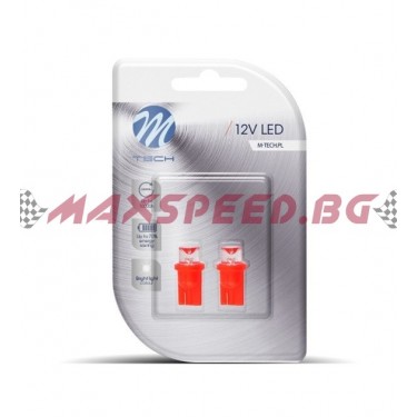 M-TECH T10 W5W 12V Червени