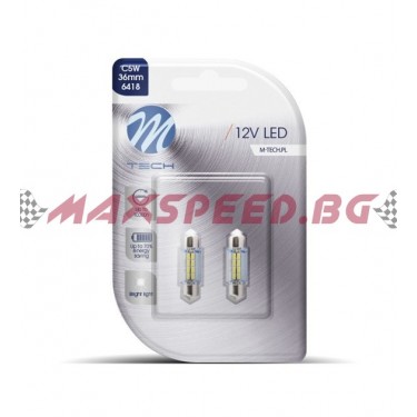 M-TECH LED C5W/C10W 12V 36мм.