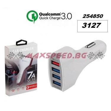 Зарядно за кола с 4 порта  USB