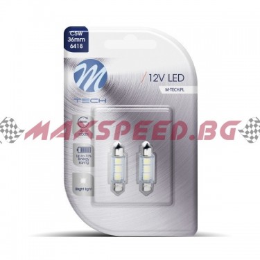 M-TECH LED Крушка 12V C5W 36mm